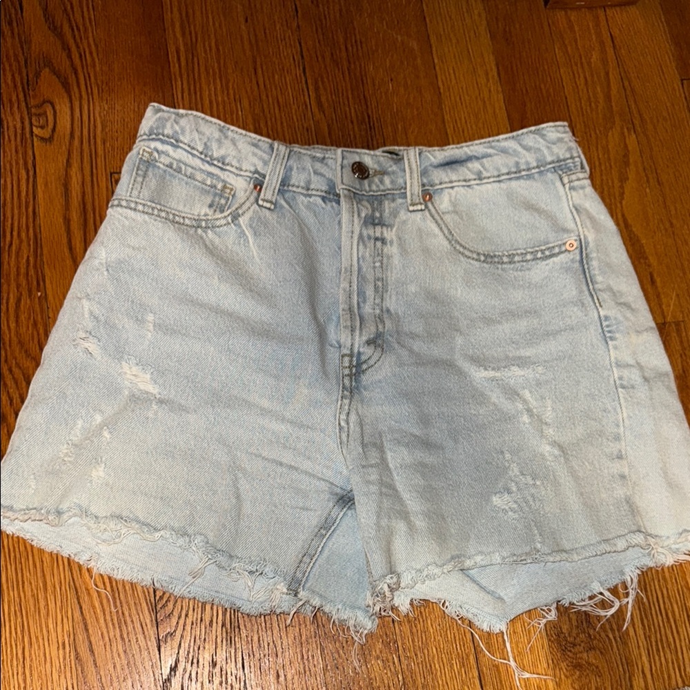 Wild Fable light wash Jean Shorts with Raw-Edge Hem